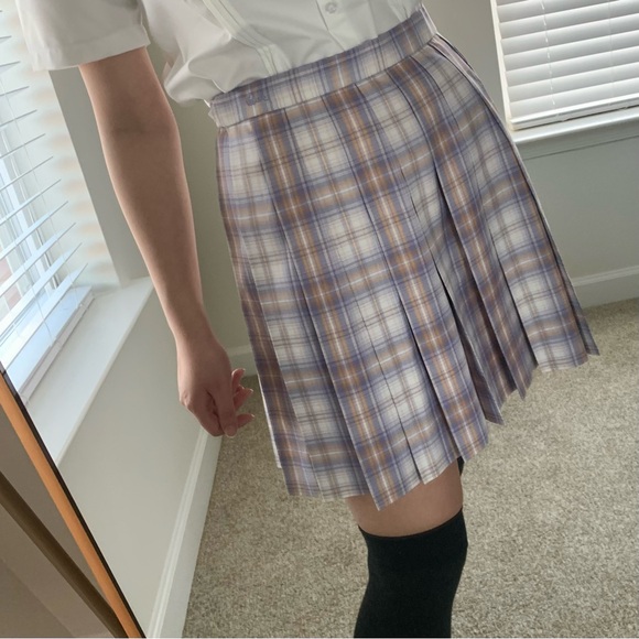 NWOT🔖JK Uniform Mini Skirt Plaid Japan Student School Purple - Picture 8 of 8